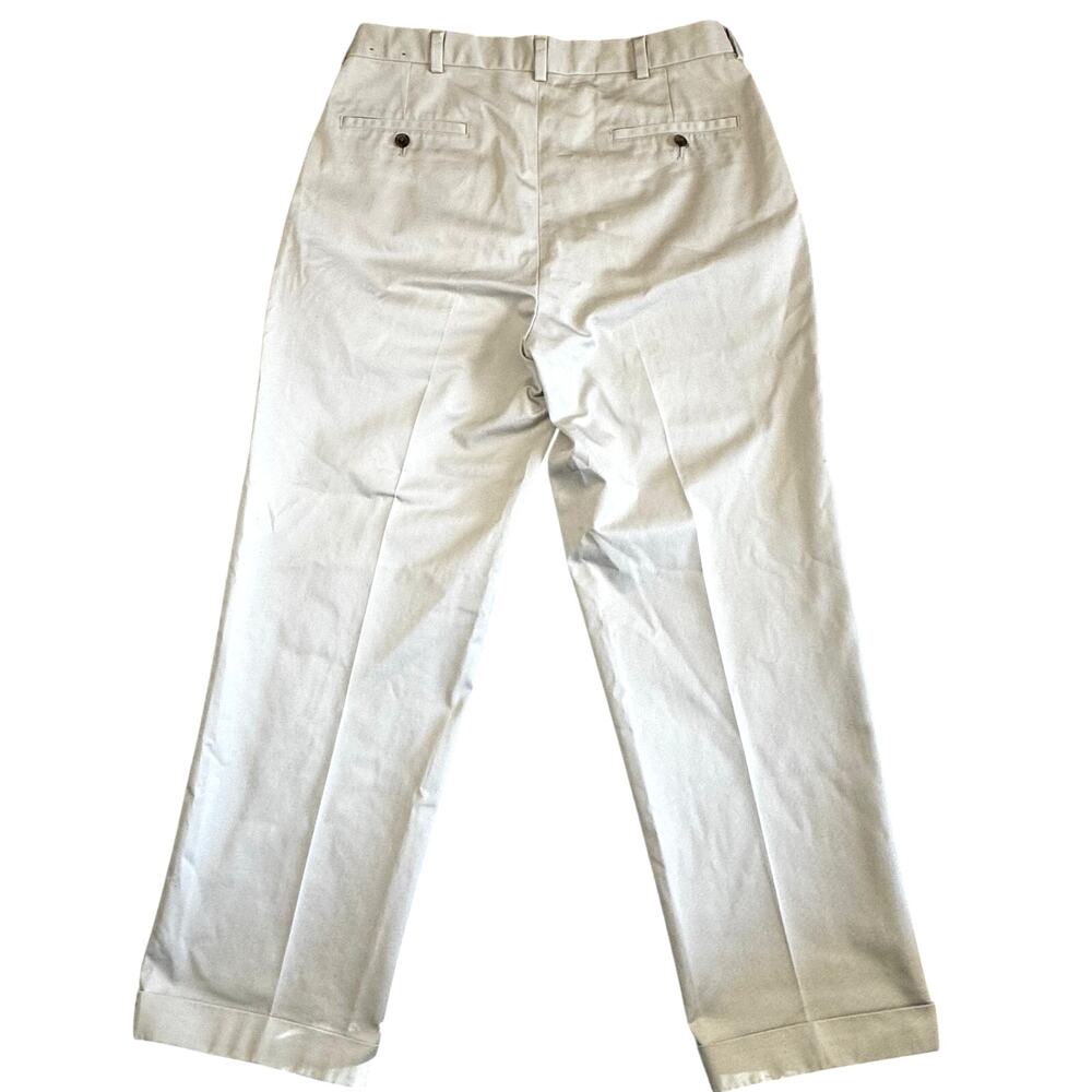 Brooks Brothers Elliot Fit Stretch Cotton Advantage Chino Pants Mens Khaki 35x30 - Picture 6 of 9